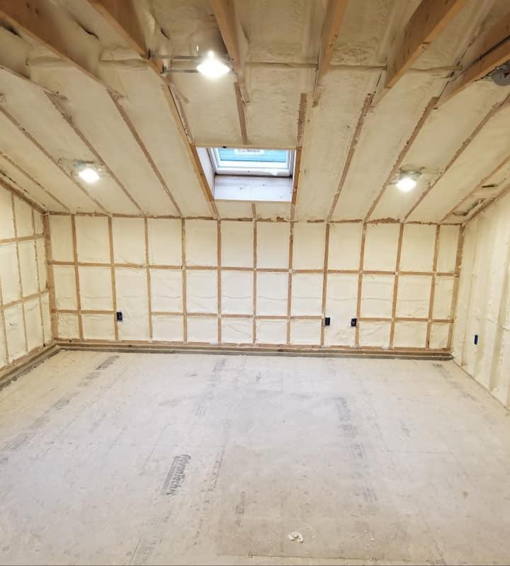 Spray Foam Insulation in outer wall before closing up